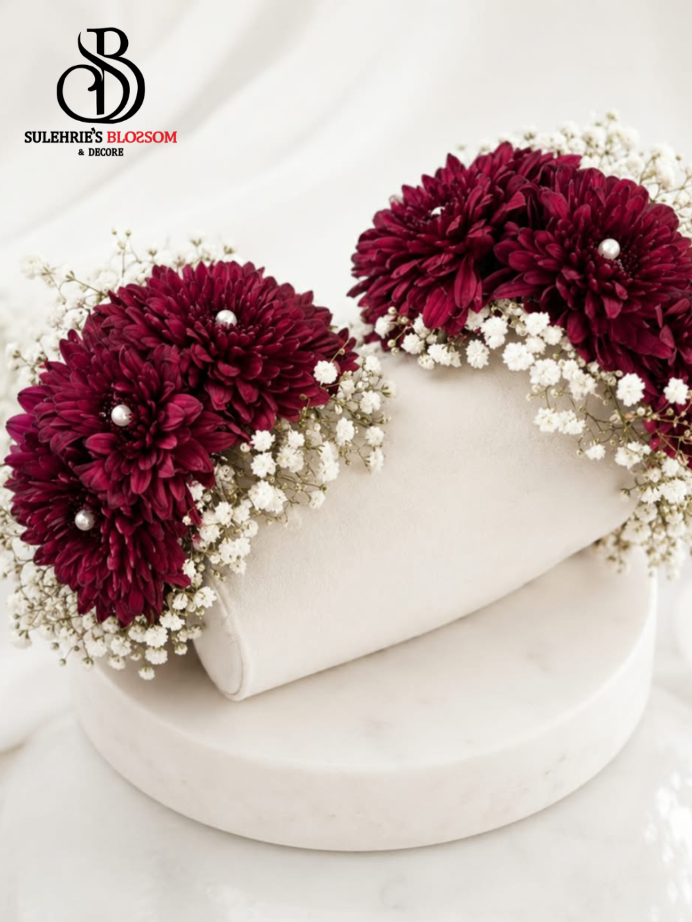 Burgundy Chrysanthemum Crown