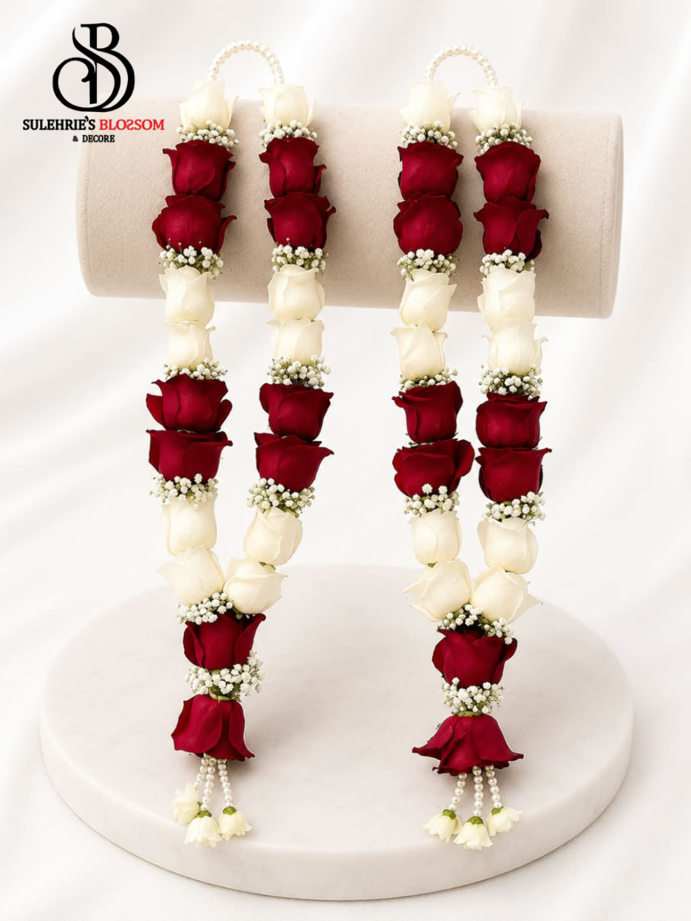 Royal Velvet Red & Ivory varmala